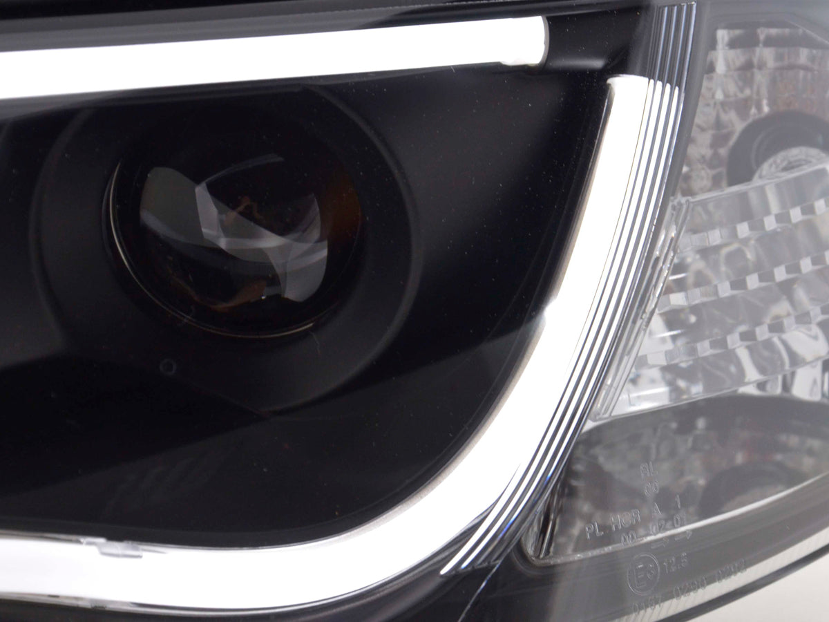 Scheinwerfer Set Daylight LED TFL-Optik Audi A6 Typ 4B 01-04 schwarz Scheinwerfer Set Daylight LED TFL-Optik Audi A6 Typ 4B 01-04 schwarz